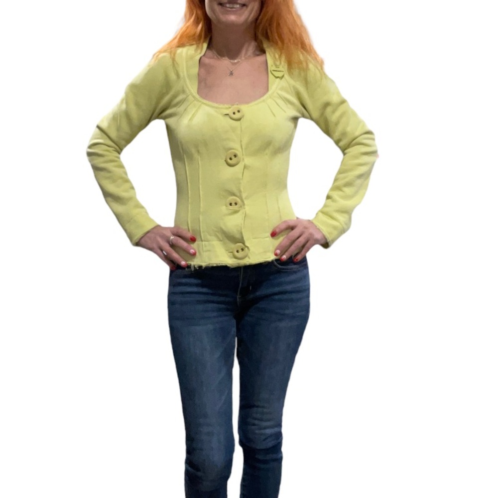 Vintage Miss Sixty Bright Yellow/Green Jacket Size Small